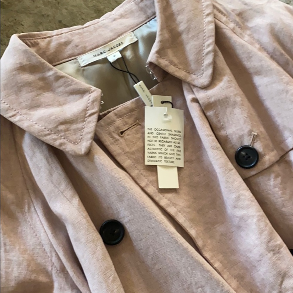 Marc Jacobs NWT cotton trench coat 🧥 lilac 2-4 - Picture 8 of 9